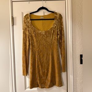 Free People Dress | Free People Velvet
Mini Dress | Color: Yellow | Size: M